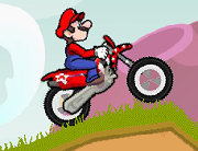 Mario cu motocicleta pe plaja